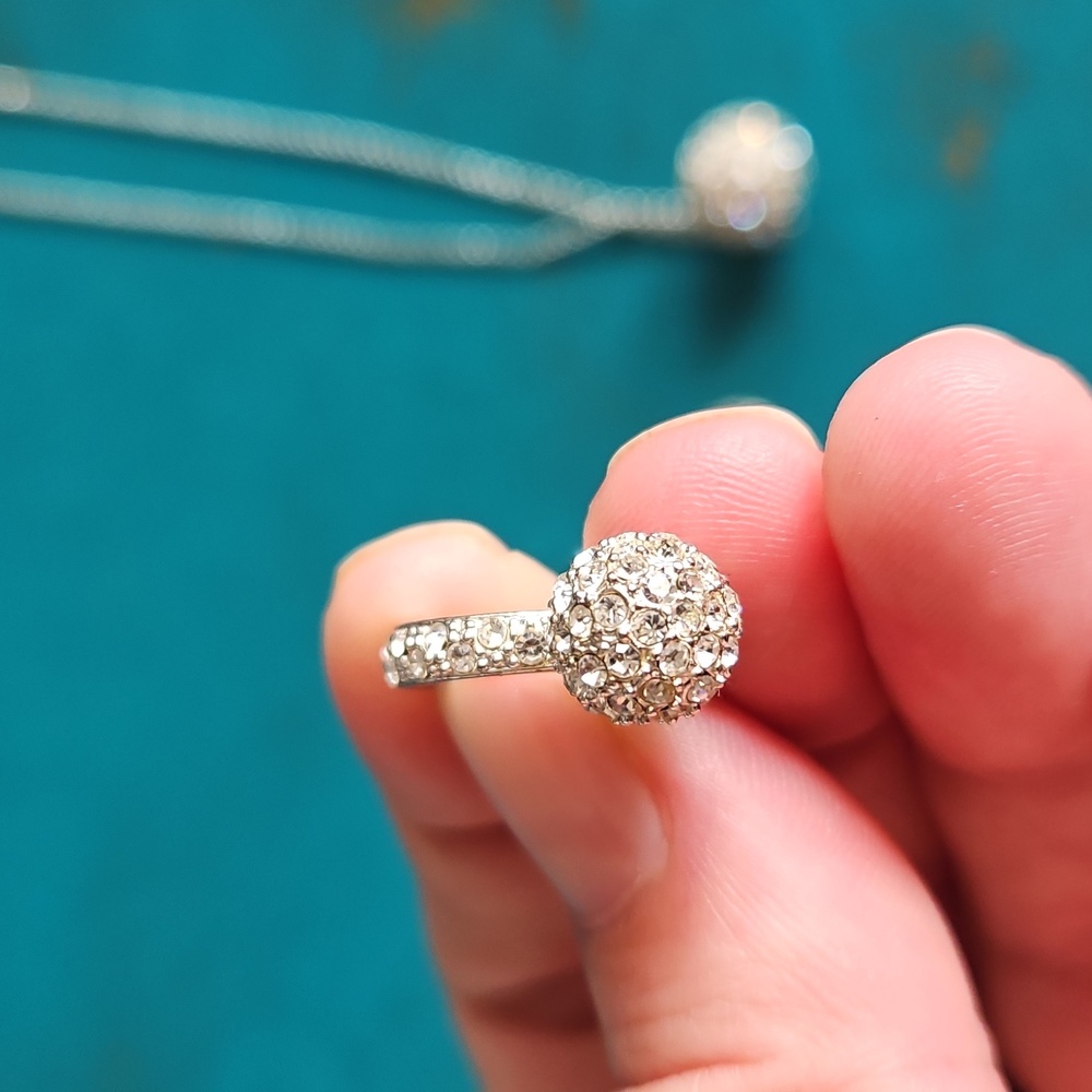 Monet Silver Necklace and Earring Set. READ - Picture 7 of 10